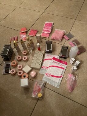 BRAND NEW KOLYBEL EYE LASH KIT INCLUDES LASHES, FOAM,GLUE,TAPES ETC… AS PICTURED
